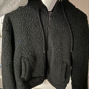 Forever 21 Black Sherpa Jacket